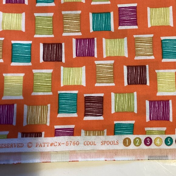 2 Michael Miller "Cool Spools" Cotton Fabric Material Sewing Quilting - Picture 6 of 9